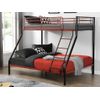 Cama Litera Elevatio  199x147x163 Cm Color Negro, Rojo Vente-unique