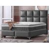 Cama Boxspring, Cama Continental Como  140x190x130 Cm Color Gris Venta-unica