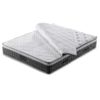 Cama Boxspring, Cama Continental Como  140x190x130 Cm Color Gris Venta-unica