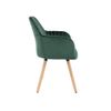 Silla Góndola Eleana  56x58x85 Cm Color Verde Esmeralda Venta-unica