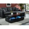 Mesa De Centro Fija Fabio 2 Cajones 120x60x42 Cm Color Negro Venta-unica