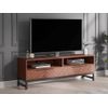 Mueble Bajo De Tv Vedila 2 Cajones 160x40x50 Cm Color Color Natural Oscuro Vente-unique