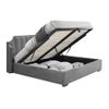 Cama Con Canapé Abatible Teomis  204x216x122.5 Cm Color Gris Claro Vente-unique