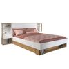 Cama Clásica Mista 3 Cajones 255.1x244.9x102.6 Cm Color Color Natural Claro, Blanco Vente-unique