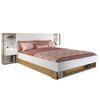 Base De Cama Mista 3 Cajones 255.1x244.9x102.6 Cm Color Color Natural Claro, Blanco Vente-unique