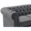 Sofá Fijo Chesterfield  168x88x72 Cm Color Gris Antracita Vente-unique