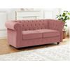 Sofá Fijo Chesterfield  168x88x72 Cm Color Rosa Palo Vente-unique