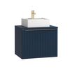 Mueble De Baño Simple Josepha 2 Cajones 60x45.5x46 Cm Color Azul Vente-unique