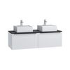 Mueble De Baño Con Doble Lavabo Latoma 2 Cajones 120x45.6x39.2 Cm Color Blanco Vente-unique