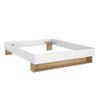 Cama Clásica Mista 1 Cajón 164x206x28 Cm Color Color Natural Claro, Blanco Vente-unique