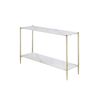 Mesa Consola Madola  120x35x76 Cm Color Blanco, Dorado Vente-unique