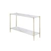 Mesa Consola Madola  120x35x76 Cm Color Blanco, Dorado Vente-unique