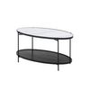 Mesa De Centro Fija Fudila  79.6x39.6x38 Cm Color Negro, Blanco Vente-unique