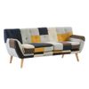 Conjunto Sofá Y Sillón Fijo Serti Ii  188x80.5x81 Cm Color Multicolor Venta-unica