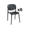 Silla Estándar Caretane  46x51x81.5 Cm Color Negro Venta-unica