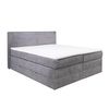 Cama Continental Boxspring Ivolos  210x176x120 Cm Color Gris Vente-unique