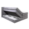 Cama Continental Boxspring Ivolos  210x176x120 Cm Color Gris Vente-unique