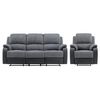 Conjunto Sofá Y Sillón Relax Brody  202x98x99 Cm Color Negro, Gris Venta-unica