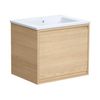 Mueble De Baño Simple Mesliva 2 Cajones 60x45x50 Cm Color Color Natural Claro Vente-unique