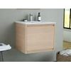 Mueble De Baño Simple Mesliva 2 Cajones 60x45x50 Cm Color Color Natural Claro Vente-unique