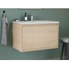 Mueble De Baño Simple Mesliva 2 Cajones 80x45x50 Cm Color Color Natural Claro Vente-unique