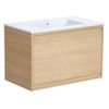 Mueble De Baño Simple Mesliva 2 Cajones 80x45x50 Cm Color Color Natural Claro Vente-unique