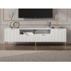 Mueble Bajo De Tv Yesinia 2 Cajones 190x45x55 Cm Color Blanco Vente-unique