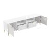 Mueble Bajo De Tv Yesinia 2 Cajones 190x45x55 Cm Color Blanco Vente-unique