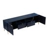 Mueble Bajo De Tv Yesinia 2 Cajones 190x45x55 Cm Color Azul Oscuro Vente-unique