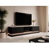 Mueble Bajo De Tv Devika 2 Cajones 190x40x44 Cm Color Negro, Blanco Vente-unique