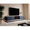 Mueble Bajo De Tv Devika 2 Cajones 190x40x44 Cm Color Azul Oscuro, Blanco Vente-unique