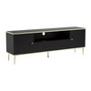 Mueble Bajo De Tv Sinead 1 Cajón 160x35x55.2 Cm Color Negro Vente-unique