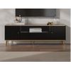 Mueble Bajo De Tv Sinead 1 Cajón 160x35x55.2 Cm Color Negro Vente-unique