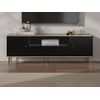 Mueble Bajo De Tv Sinead 1 Cajón 160x35x55.2 Cm Color Negro Vente-unique