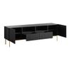 Mueble Bajo De Tv Evilana 2 Cajones 190x45x60.6 Cm Color Negro Vente-unique