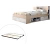 Cama Clásica Leandre 2 Cajones 228.5x169.5x95 Cm Color Color Natural Claro, Blanco Vente-unique