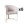 Silla Góndola Josethe  59.5x52.5x82.5 Cm Color Crema Vente-unique