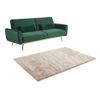 Sofá Cama Launei  230x160x86 Cm Color Verde Pino, Topo Venta-unica