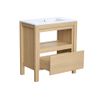 Mueble De Baño Simple Cosmoti 1 Cajón 80x45.5x87 Cm Color Color Natural Claro Vente-unique