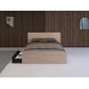 Cama Clásica Velona 2 Cajones 164.4x193.6x82.6 Cm Color Negro, Color Natural Claro Vente-unique