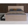 Cama Clásica Velona 2 Cajones 164.4x193.6x82.6 Cm Color Negro, Color Natural Claro Vente-unique