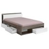 Cama Clásica Debar 3 Cajones 220x170x79 Cm Color Topo, Blanco Vente-unique