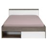 Cama Clásica Debar 3 Cajones 220x170x79 Cm Color Topo, Blanco Vente-unique