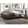 Base De Cama Segola 2 Cajones 256x208x92 Cm Color Gris Antracita, Blanco Vente-unique