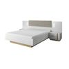 Base De Cama Murari 4 Cajones 284.4x210.4x104.5 Cm Color Color Natural Claro, Blanco Vente-unique