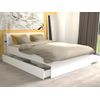 Base De Cama Eugene 2 Cajones 215.5x144x80 Cm Color Blanco Vente-unique