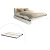 Base De Cama Eugene 2 Cajones 215.5x144x80 Cm Color Blanco Vente-unique