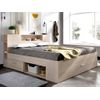 Cama Clásica Leandre 2 Cajones 218.5x149.6x95 Cm Color Color Natural Claro, Blanco Vente-unique