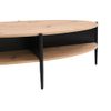 Mesa De Centro Fija Evaro  125x65x39 Cm Color Negro, Color Natural Claro Vente-unique