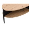 Mesa De Centro Fija Evaro  125x65x39 Cm Color Negro, Color Natural Claro Vente-unique